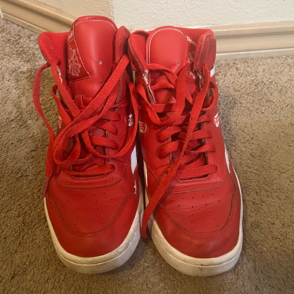 Reebok Red High-Top Sneakers